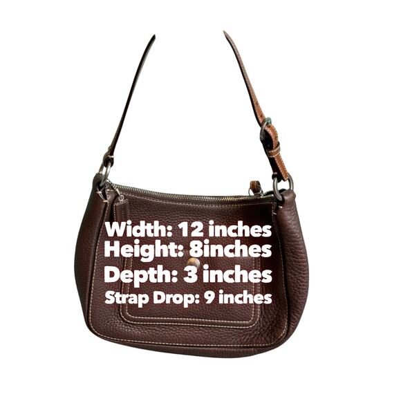 Coach Brown Vintage Chelsea Shoulder Bag*Pebbled Leather*2007* gorgeous cond. - Picture 6 of 14